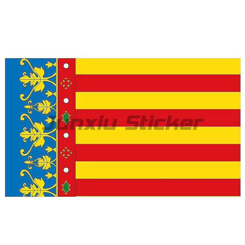 Spain Flag Sticker Helmet Wall Stickers Rooms Truck Stickers Truck Motorcycle Sticker Bike Accessories Car Decal Racing