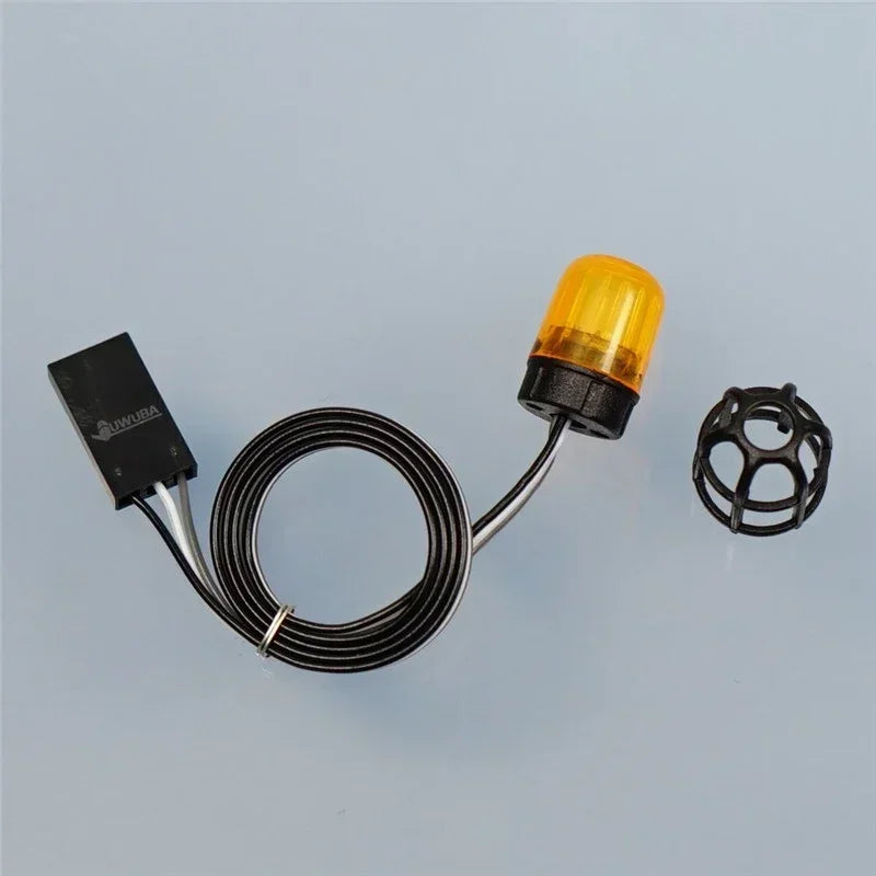 LED 1pcs 360 Degree Rotating Light for 1/14 Tamiya RC Truck Scania 770S MAN Benz Volvo Diy Parts