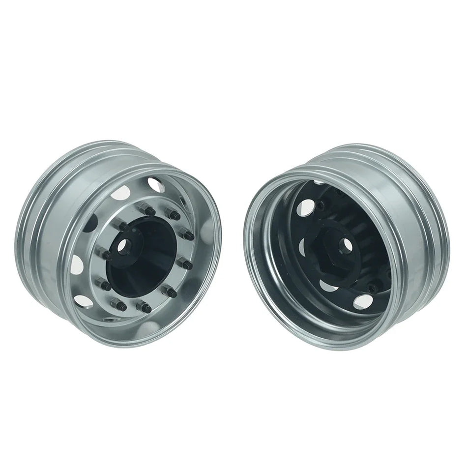 1 Pair Metal Front Rear CNC Wheel Hubs for 1/14 Tamiya RC Truck Tipper Scania 770s Volvo FH16 Benz MAN Diy Parts
