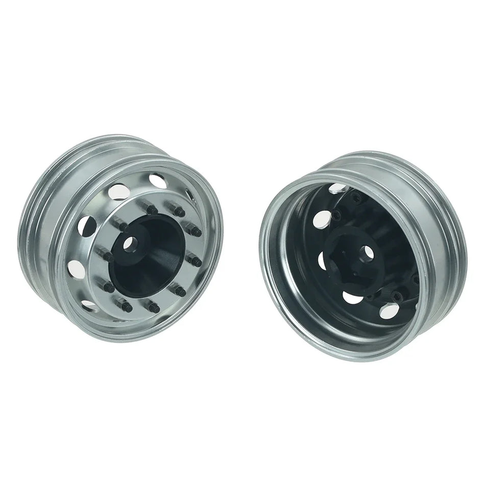 1 Pair Metal Front Rear CNC Wheel Hubs for 1/14 Tamiya RC Truck Tipper Scania 770s Volvo FH16 Benz MAN Diy Parts
