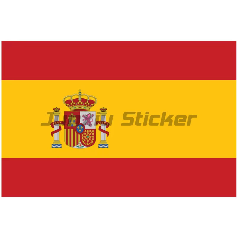 Spain Flag Sticker Helmet Wall Stickers Rooms Truck Stickers Truck Motorcycle Sticker Bike Accessories Car Decal Racing