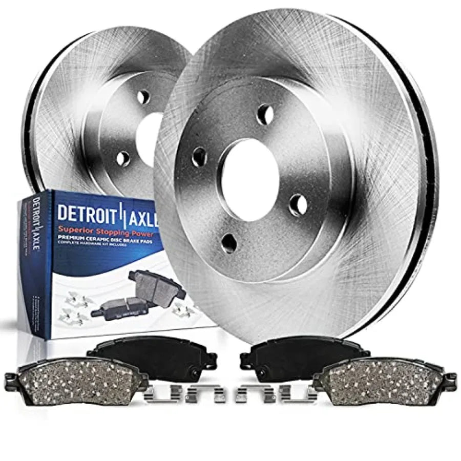 Front Brake Kit for 2011-2019 Ford Fiesta with 10.15 Ceramic Rotors and Pads Replacement Brake System High-Performance Durable