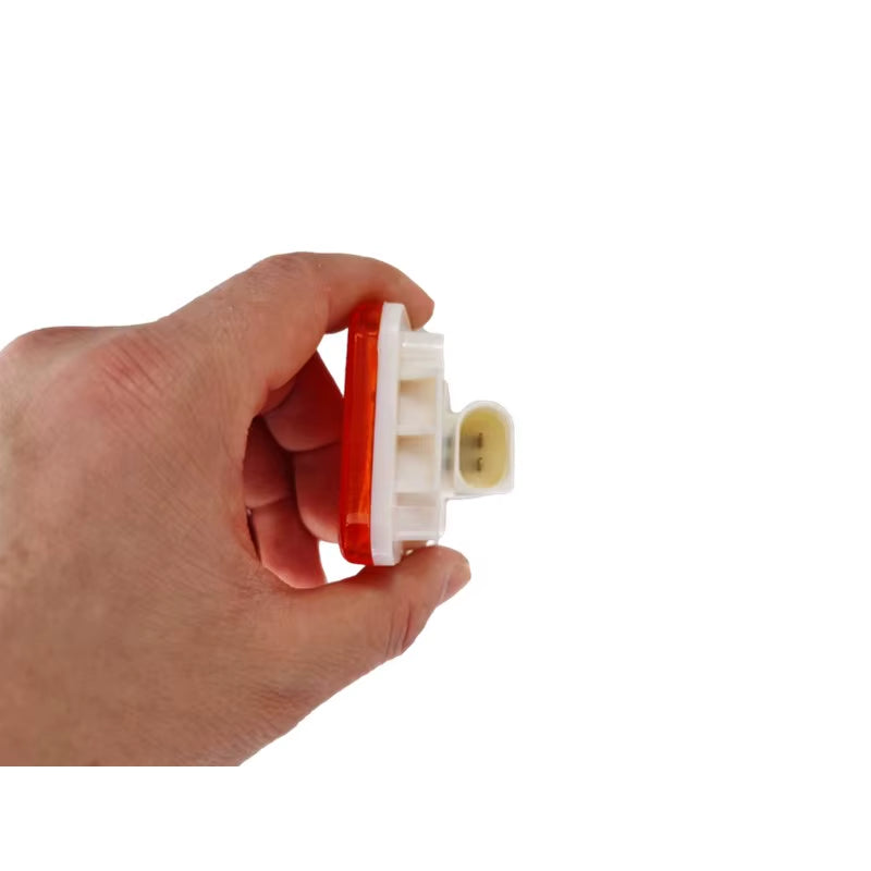 1Pc 24V Yellow Amber Led Reflector for Volvo Side Marker Lamp Clearance Light + Wire Connector Plug for Volvo Truck Emark