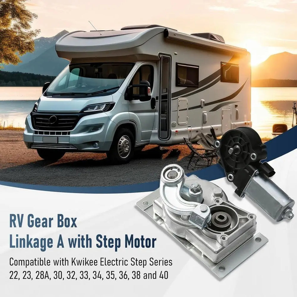 379160 RV Gear Box Linkage for A with 676061 Step Motor, Fits for kwikee Electric Steps 22 23 28A 30 32 33 34 35 36 38 & 40 Seri
