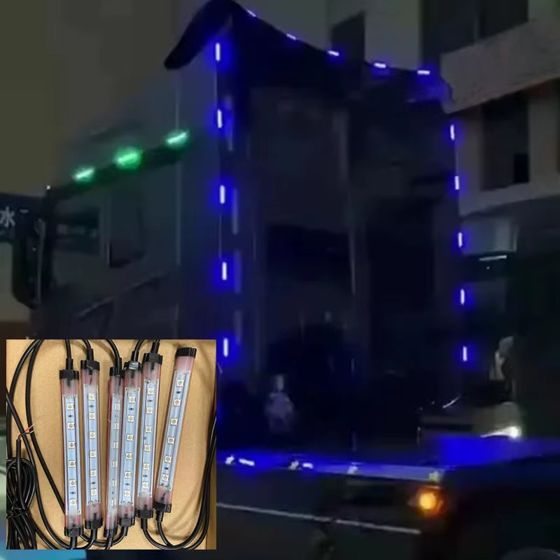 24V LED Flashing Truck Ambient Light Roof Bumper Door Lamp Trailer Lorry Caravan Accessories Decoration for Volvo Van Truck