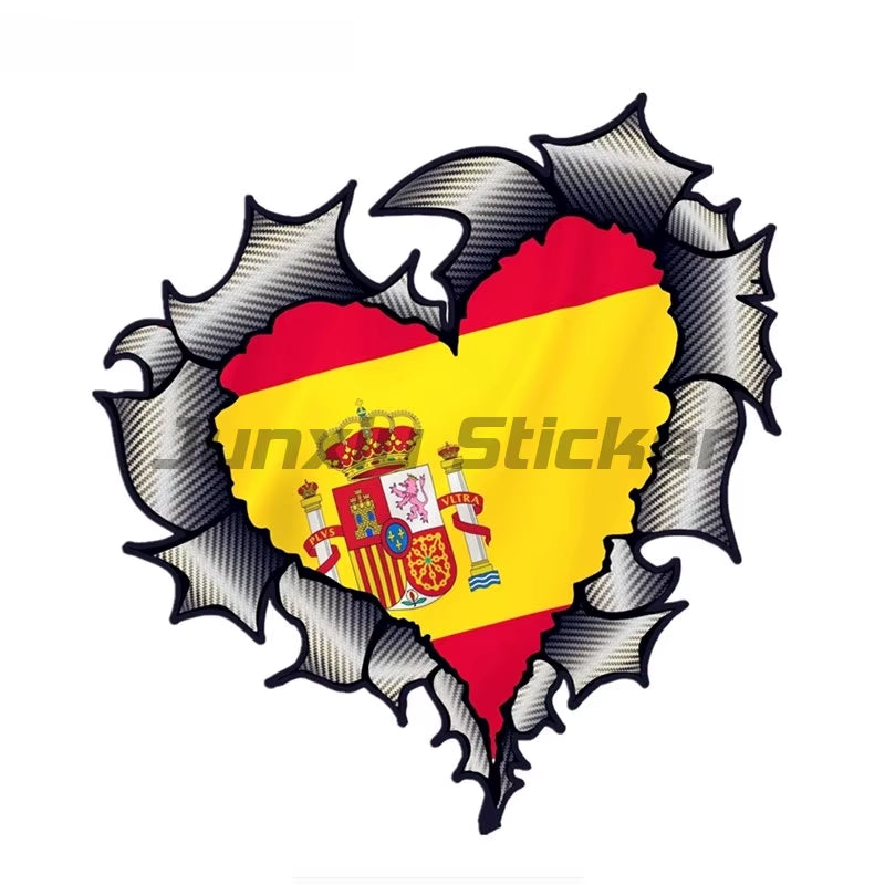 Spain Flag Sticker Helmet Wall Stickers Rooms Truck Stickers Truck Motorcycle Sticker Bike Accessories Car Decal Racing