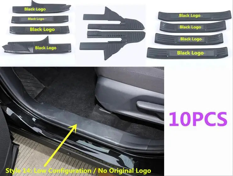 For Toyota Highlander 2020 2021 2022 Car Stainless Steel Pedal Door Sill Scuff Plate Exterior Inner Built Threshold Parts