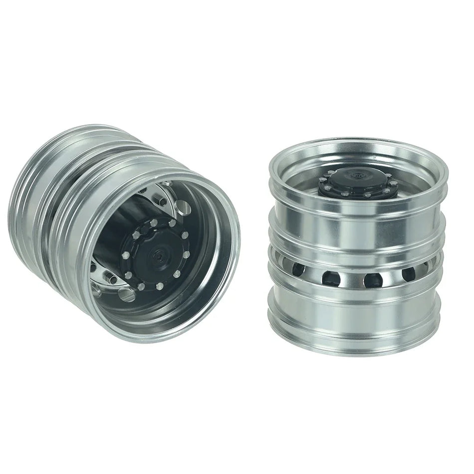 1 Pair Metal Front Rear CNC Wheel Hubs for 1/14 Tamiya RC Truck Tipper Scania 770s Volvo FH16 Benz MAN Diy Parts