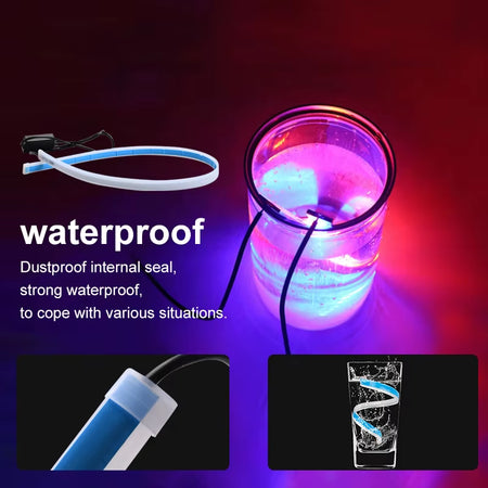 2 Pcs 24V LED Truck Light,For 30Cm 45Cm 60Cm 70Cm Truck Headlight Decor Warning Lamp,Yellow Turn Signal Bar,Truck Accessories