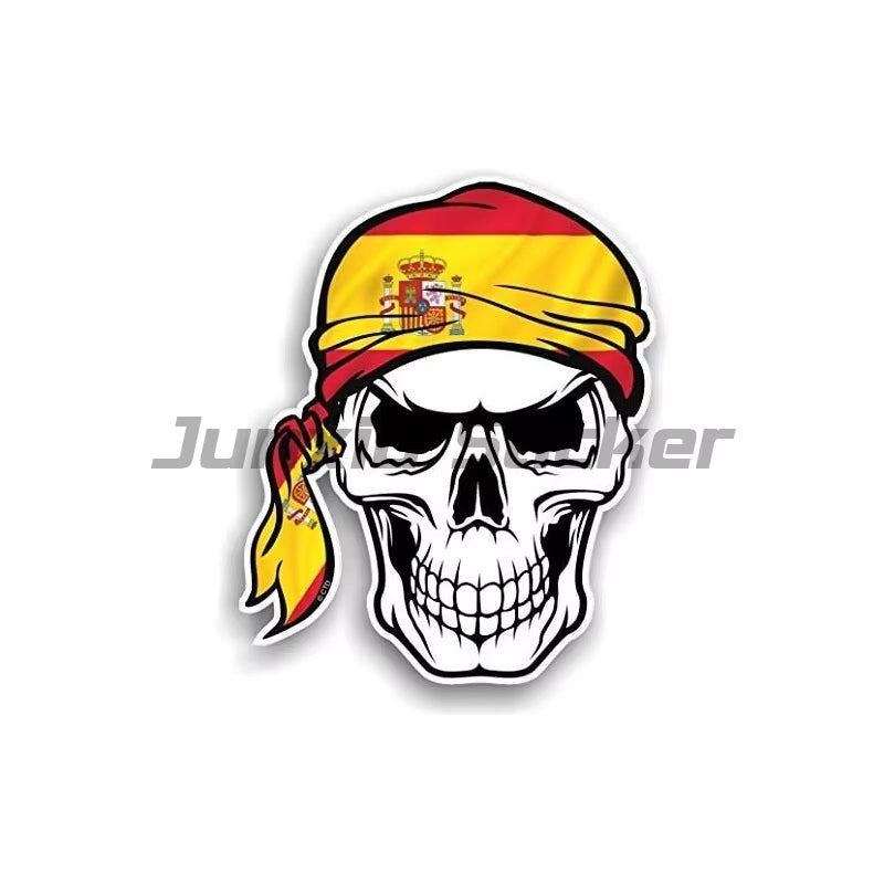 Spain Flag Sticker Helmet Wall Stickers Rooms Truck Stickers Truck Motorcycle Sticker Bike Accessories Car Decal Racing