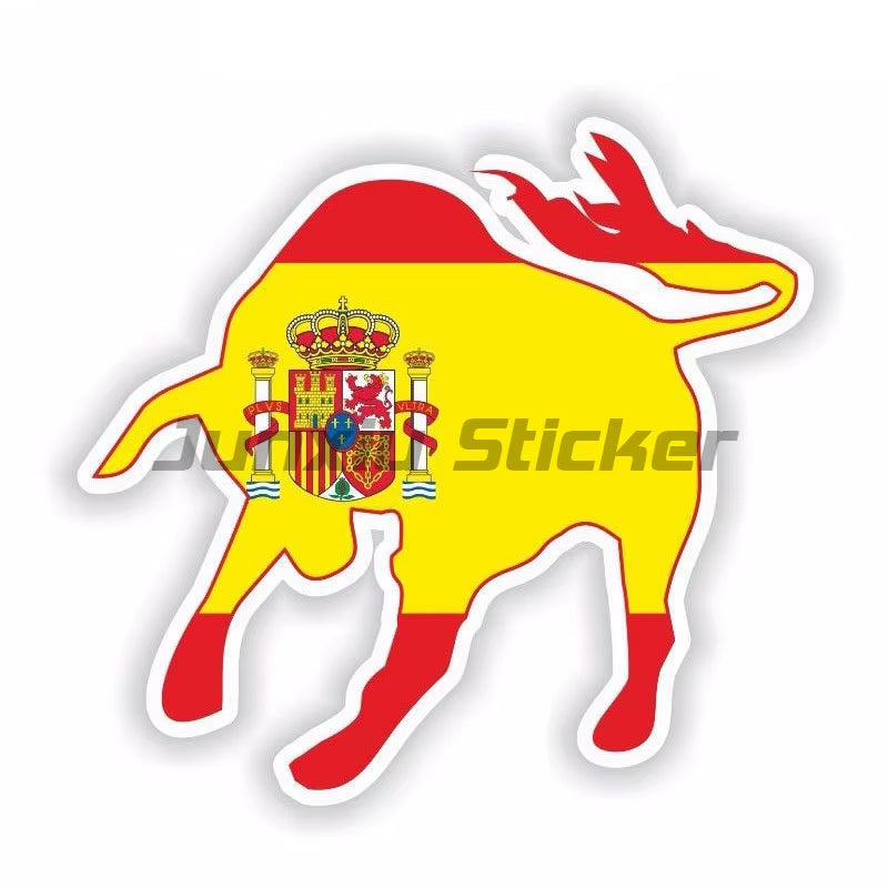 Spain Flag Sticker Helmet Wall Stickers Rooms Truck Stickers Truck Motorcycle Sticker Bike Accessories Car Decal Racing