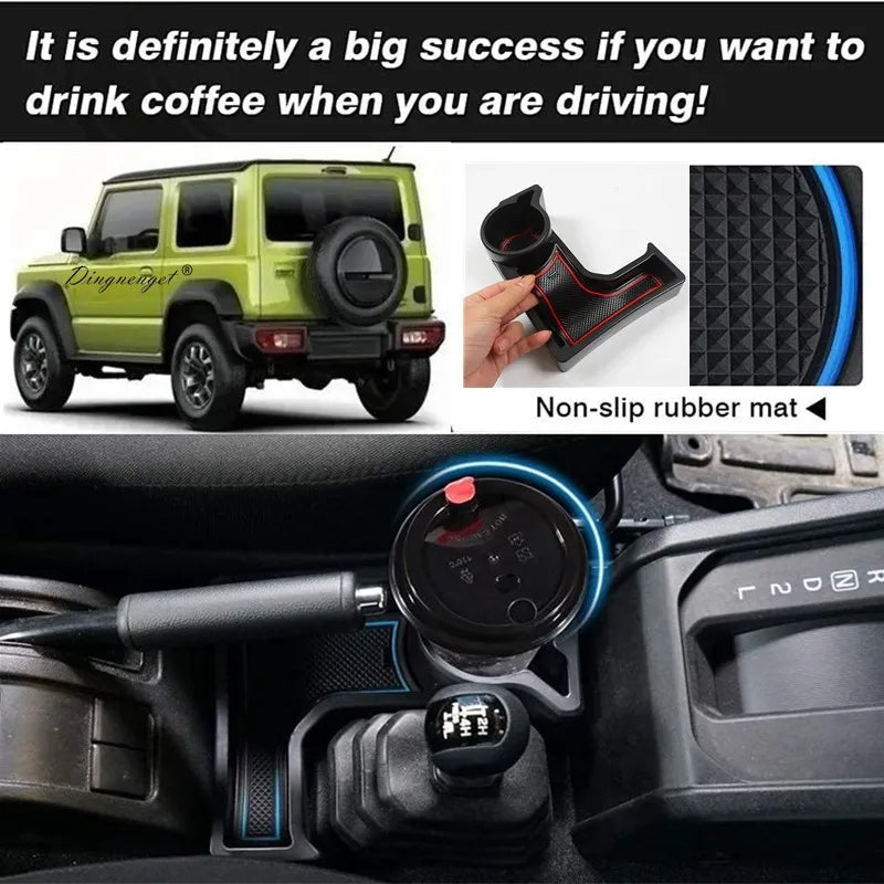 Car automatic transmission AT three-color pad center gear storage storage box suitable for new Suzuki Jimny models JB64/JB74