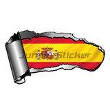 Spain Flag Sticker Helmet Wall Stickers Rooms Truck Stickers Truck Motorcycle Sticker Bike Accessories Car Decal Racing