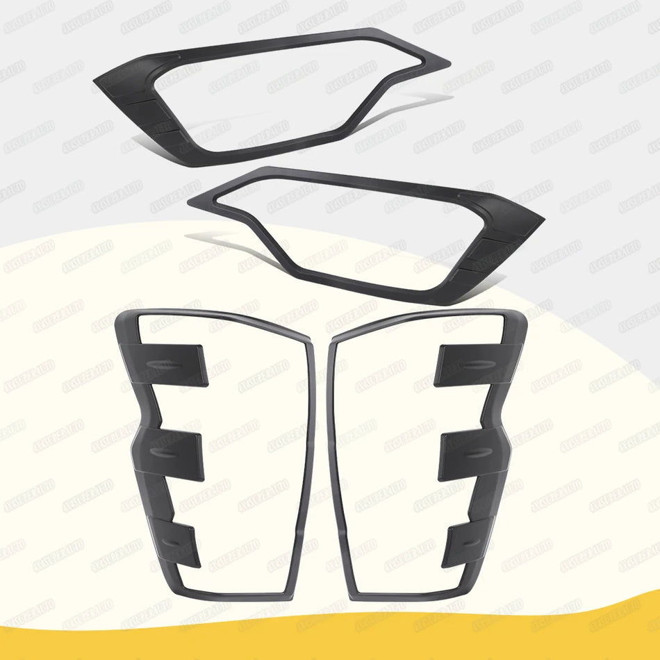 Car Body Kits for ISUZU D-Max DL40 V-Cross 2024 2025 Matte Black Headlight Tail Light Covers Car Exterior Accessories Auto Parts