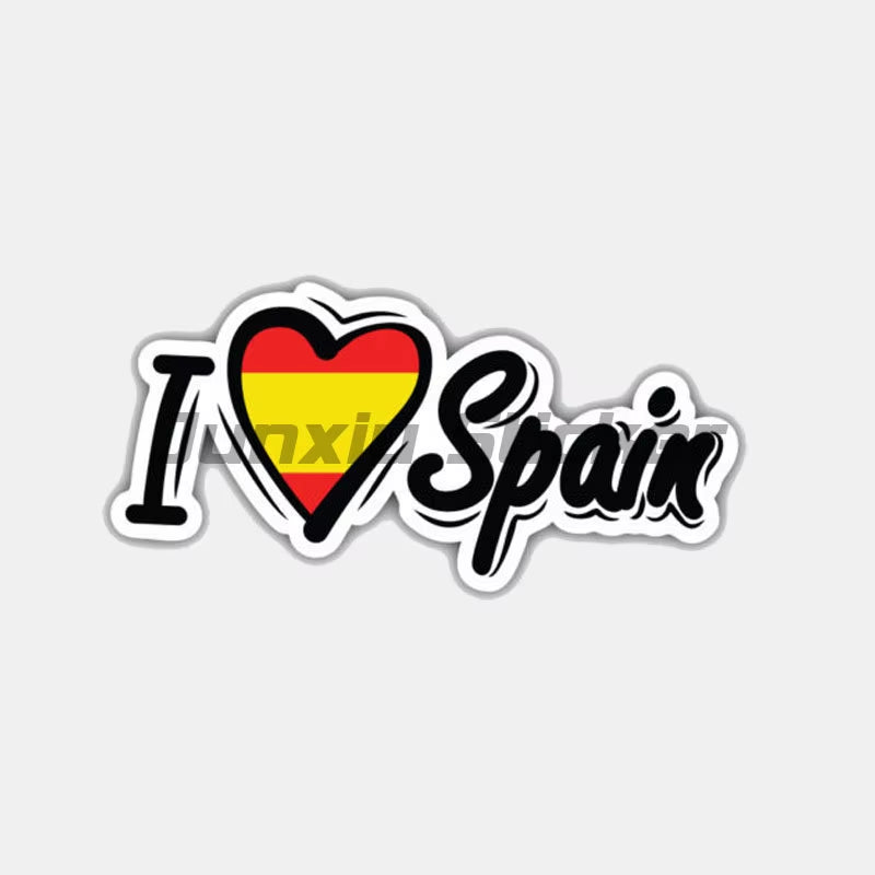 Spain Flag Sticker Helmet Wall Stickers Rooms Truck Stickers Truck Motorcycle Sticker Bike Accessories Car Decal Racing