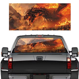 3D Animal Car Rear Windshield Sticker Perforated Vinyl Sticker for Truck Pickup Truck SUV Auto Exterior Accessories