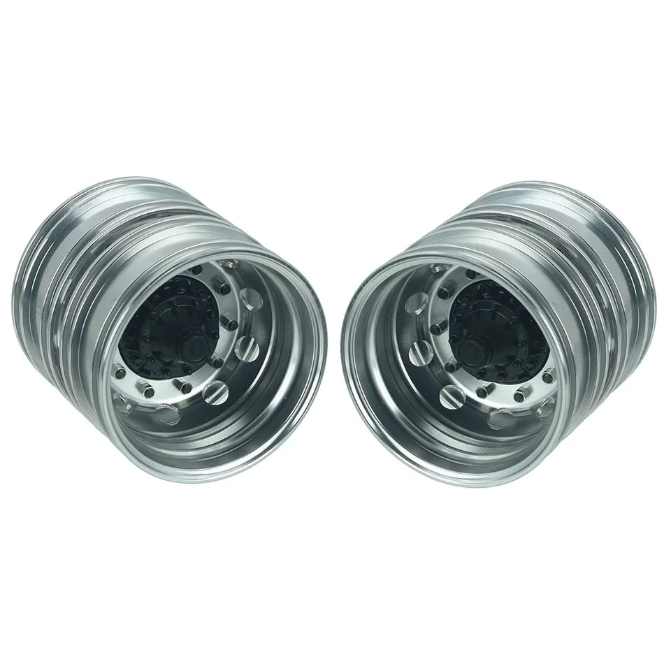 1 Pair Metal Front Rear CNC Wheel Hubs for 1/14 Tamiya RC Truck Tipper Scania 770s Volvo FH16 Benz MAN Diy Parts