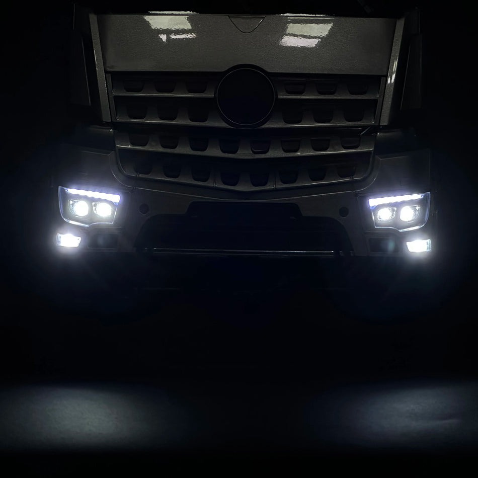 Plastic Flow Light Set Car Shell Headlight Accessories for 1/14 Tamiya RC Truck Trailer Tipper Mercedes-Benz  DIY Car Parts