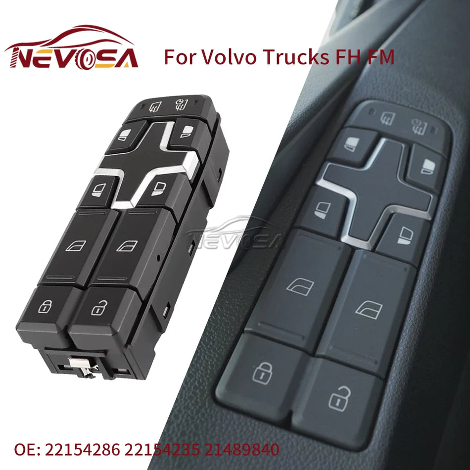 NEVOSA High Quality 12V For Volvo Trucks FH FM Series Car Accessories Window Switch 21489840 16320218 22154286 22154235