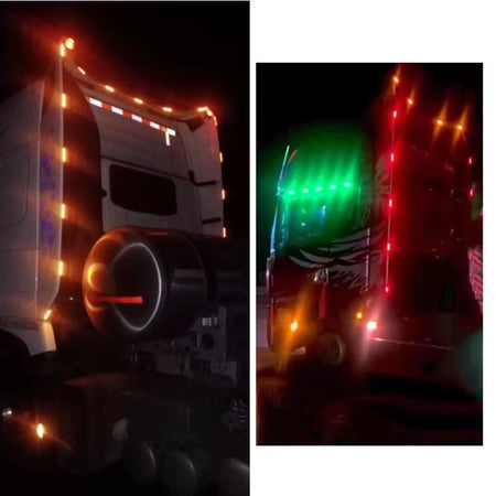 24V LED Flashing Truck Ambient Light Roof Bumper Door Lamp Trailer Lorry Caravan Accessories Decoration for Volvo Van Truck