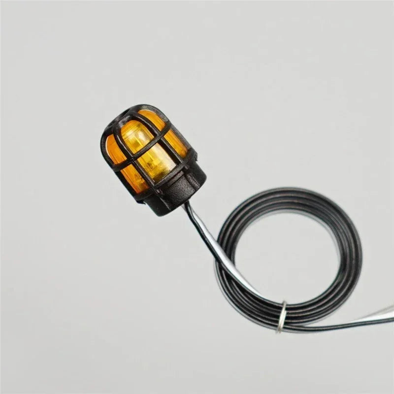 LED 1pcs 360 Degree Rotating Light for 1/14 Tamiya RC Truck Scania 770S MAN Benz Volvo Diy Parts